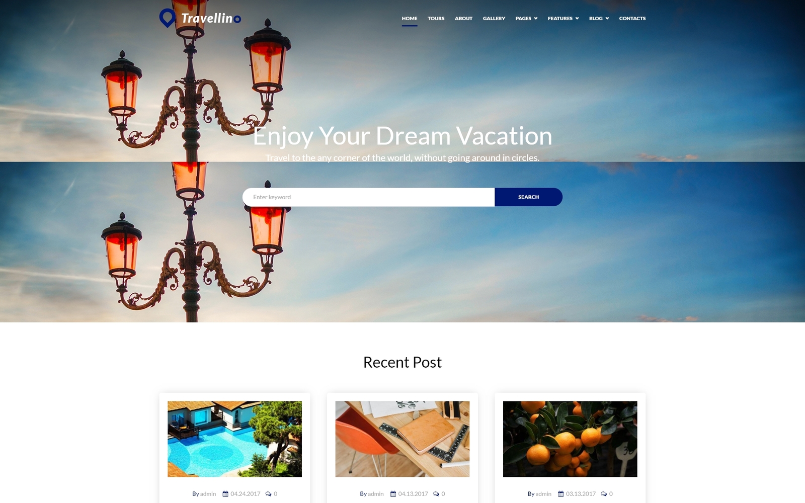 Шаблон Wordpress Travellino - Travel Company WordPress Elementor Theme Theme WordPress