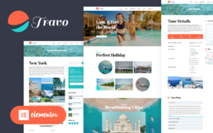 Шаблон WordPress Travo - Travel & Tourism Elementor WordPress Theme Theme WordPress