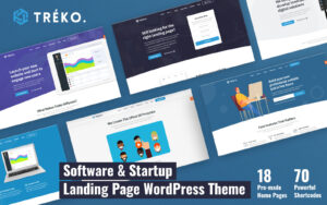 Шаблон Wordpress Treko - Startup and Software Landing Theme WordPress