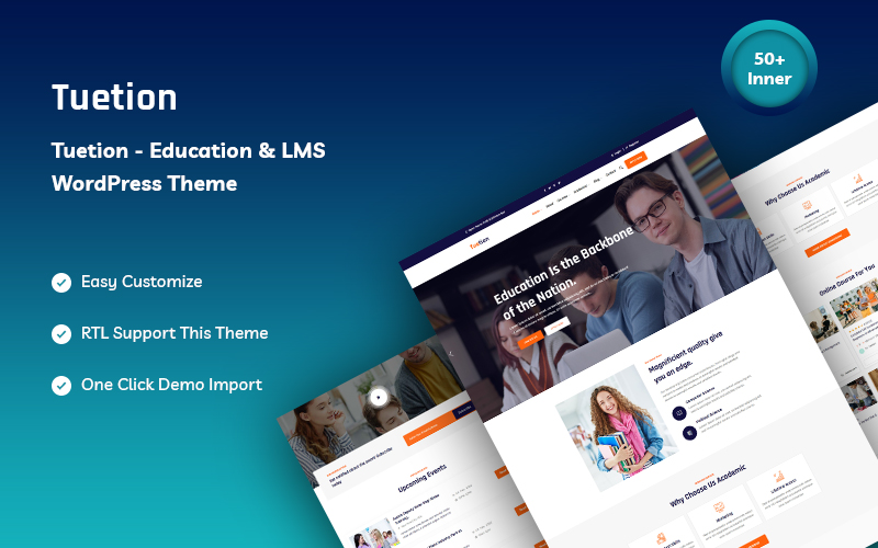 Шаблон Wordpress Tuetion - Education and LMS Theme WordPress