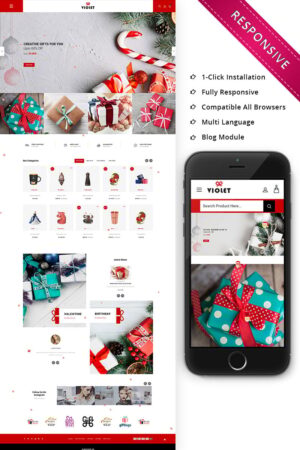 Шаблон OpenCart  Violet - The Gift Store Responsive 