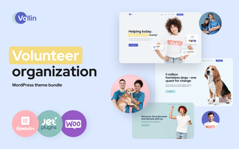 Шаблон Wordpress Vollin - Volunteer Organization Theme WordPress
