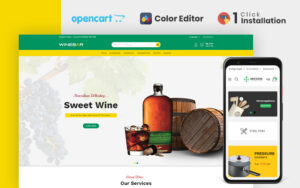 Шаблон OpenCart  Winebar Wines & Beverages Store 