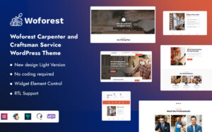 Шаблон WordPress Woforest - Carpenter and Craftsman Service Theme WordPress