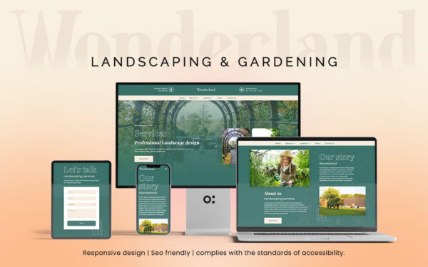 Шаблон Wordpress Wonderland Landscaping And Gardening Services Wordpress Theme. Theme WordPress