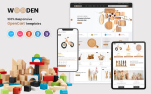 Шаблон OpenCart  Wooden - Kitchen & Toys Responsive 