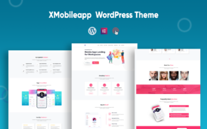 Шаблон WordPress XMobileapp - Mobile App One page Theme WordPress