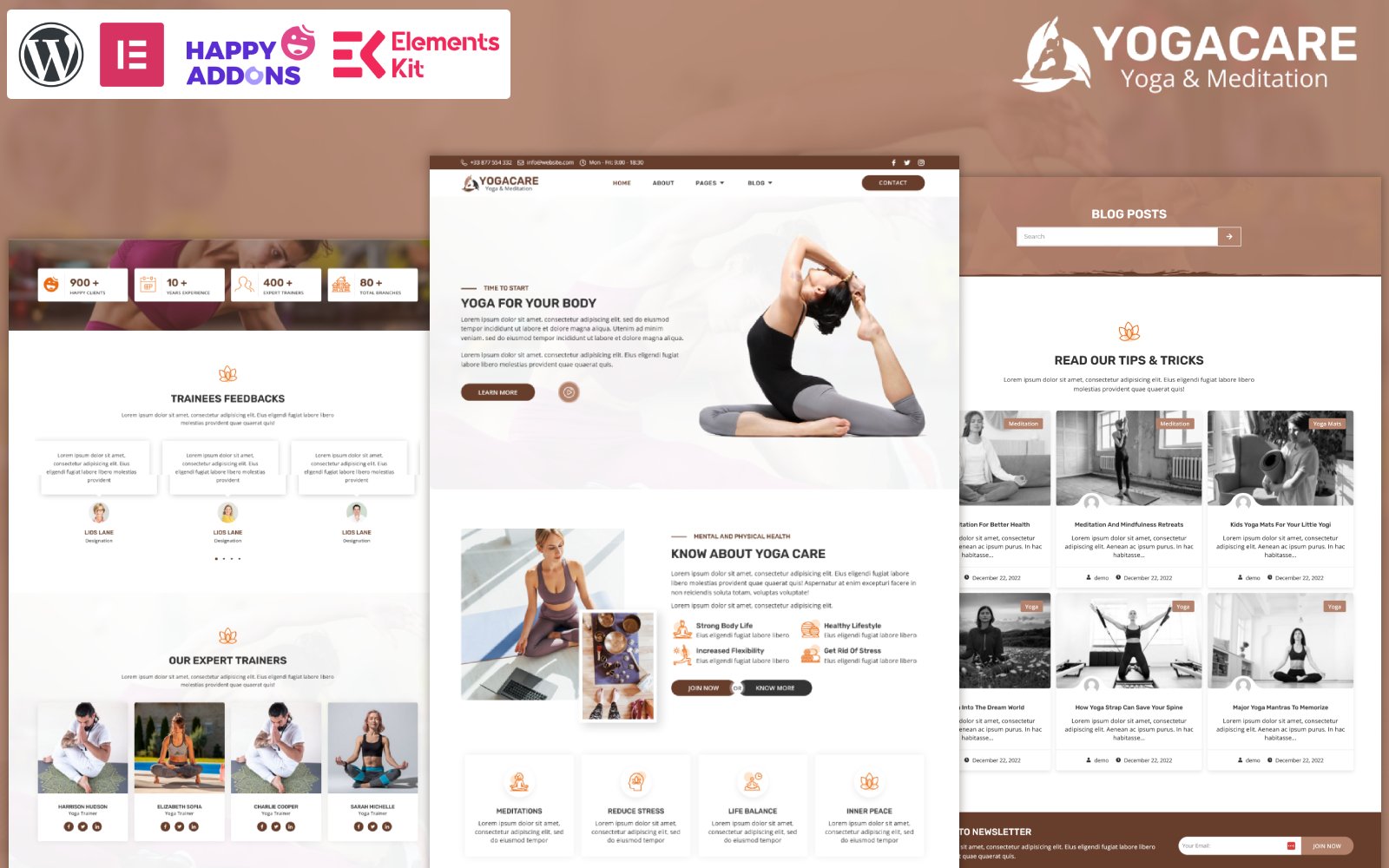 Шаблон Wordpress Yoga Care - Yoga & Meditation Theme WordPress