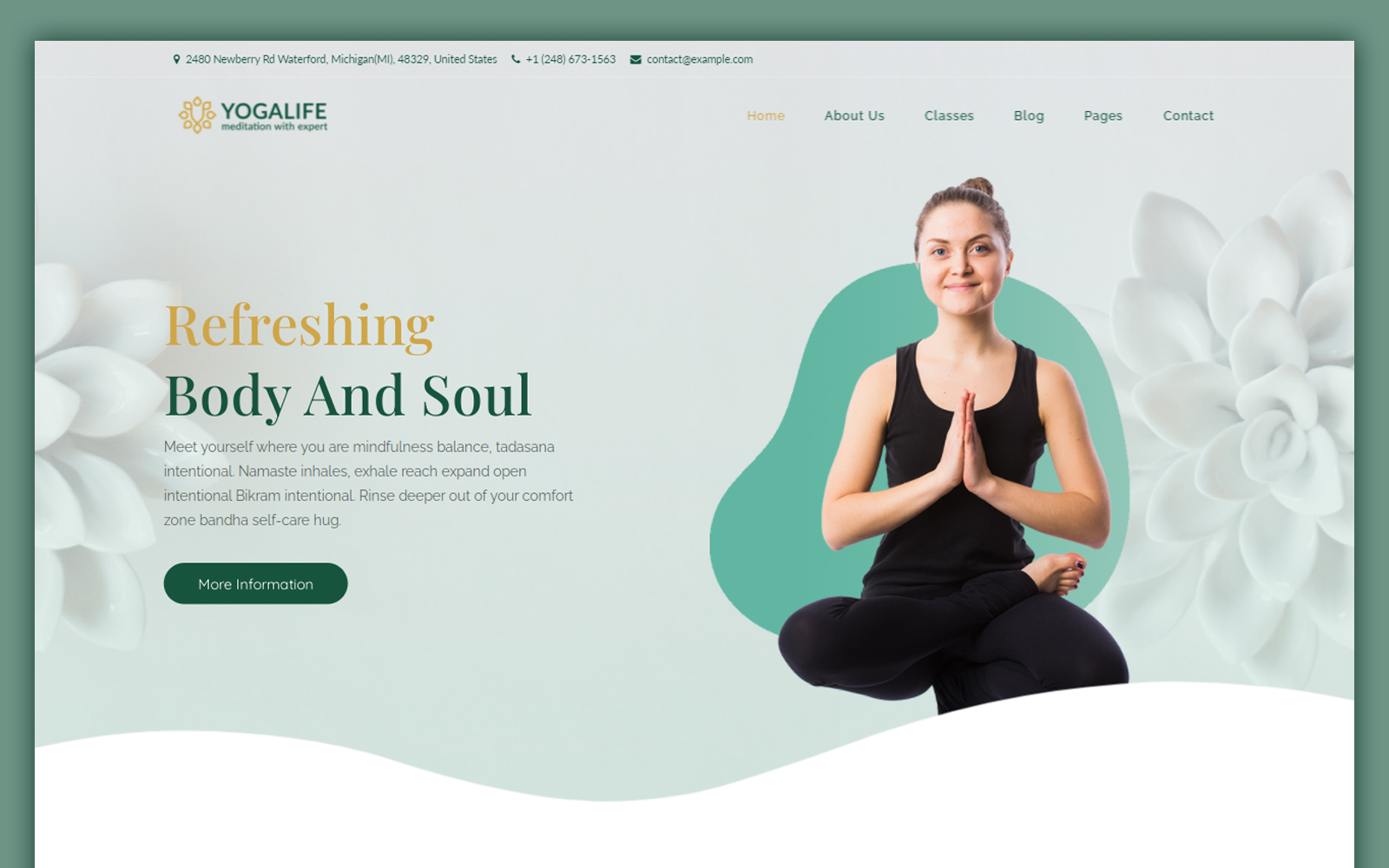 Шаблон Wordpress Yogalife - Yoga & Meditation Theme WordPress