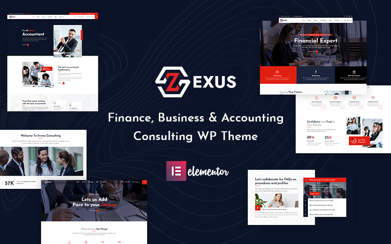 Шаблон Wordpress Zexus - Accounting and Consulting Business Theme WordPress