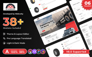 BlackRider Cars–AutoPart Mega–PrestaShop 8.0 Responsive Theme Тема PrestaShop
