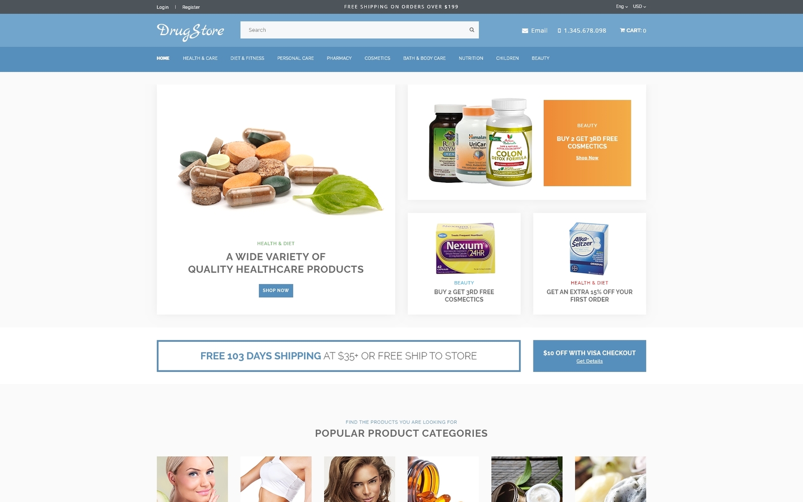 DrugStore Responsive Website Template 