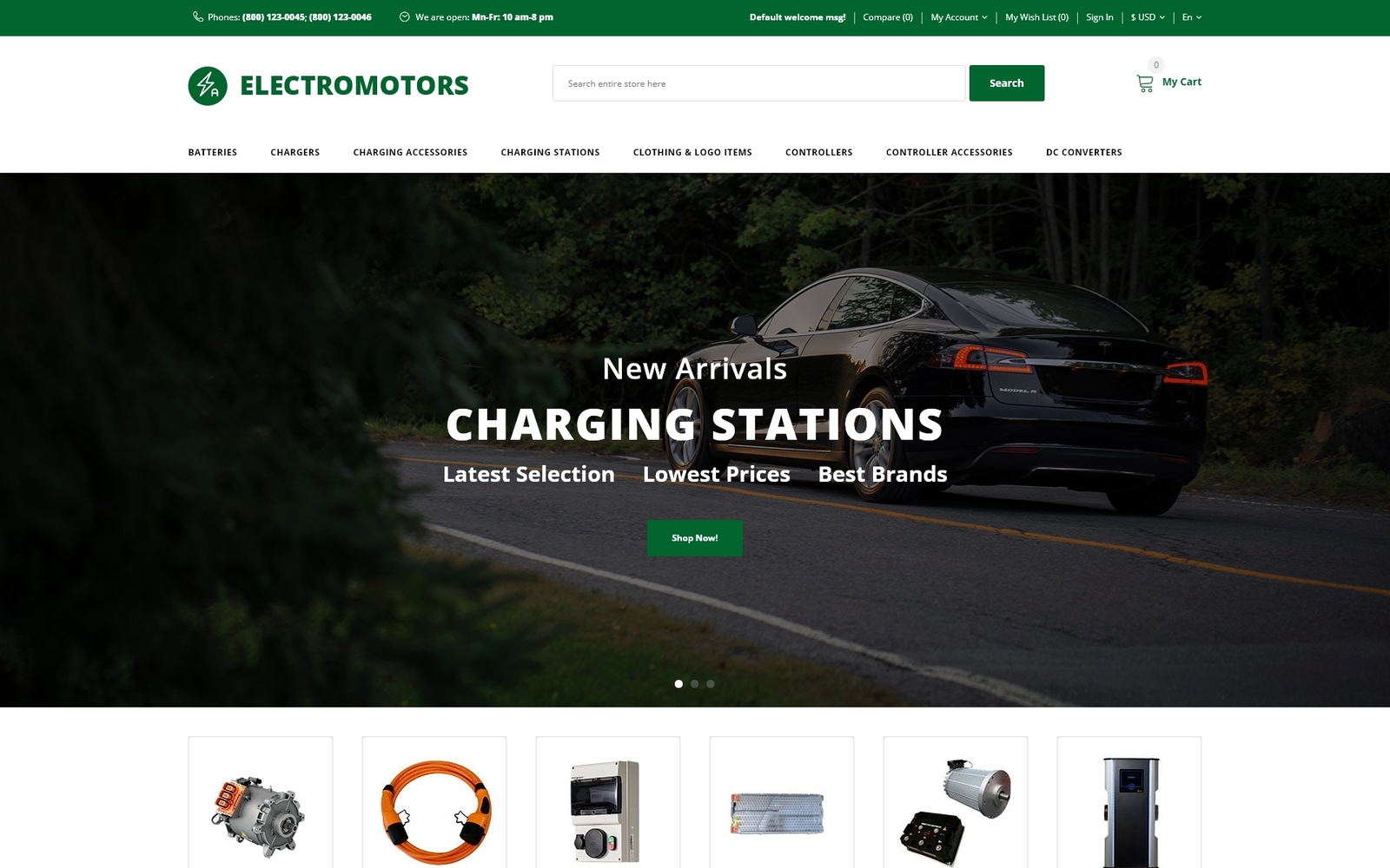 Electromotors - Car Parts Responsive Simple 