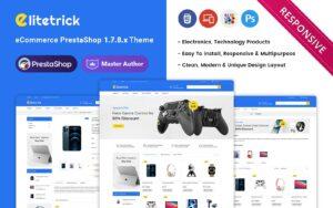 Elitetrick - Electronics and Gadgets Store Prestashop Responsive Theme Тема PrestaShop