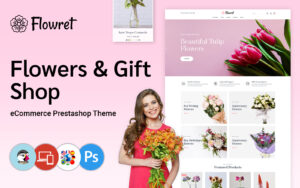 Flowret - Gifts, Flowers and Celebrations Тема PrestaShops