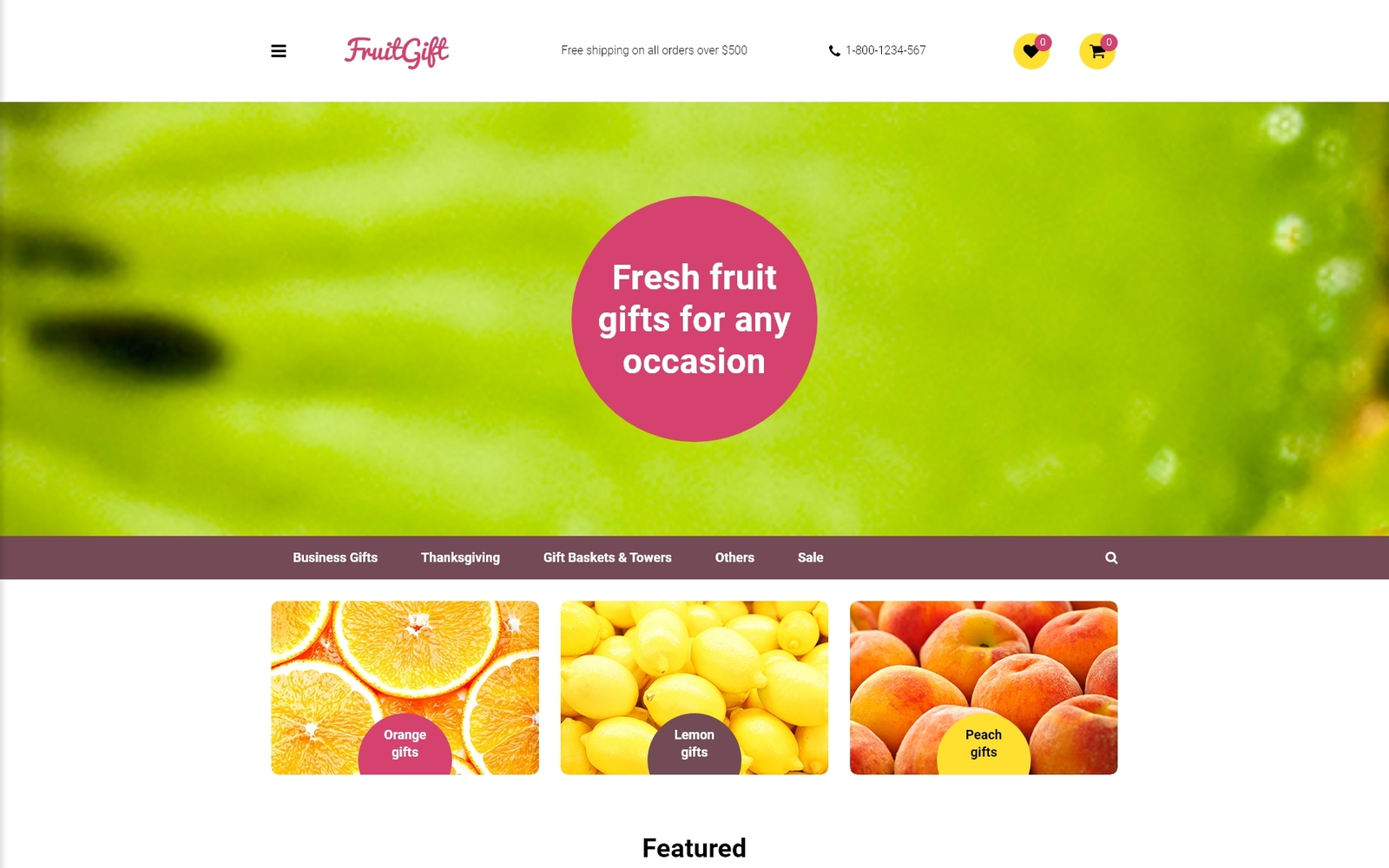 Шаблон OpenCart Fruit Gifts 