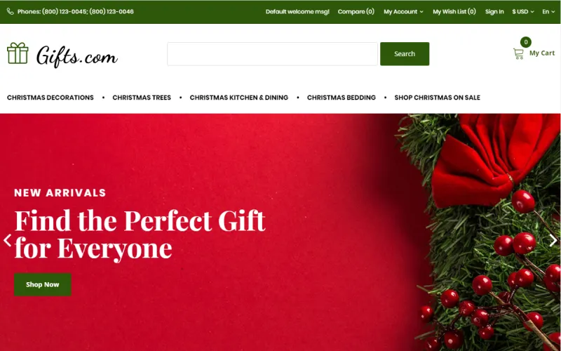 Gifts.com - Christmas Presents Shop OpenCart Template Gifts.com - Christmas Presents Shop OpenCart Template