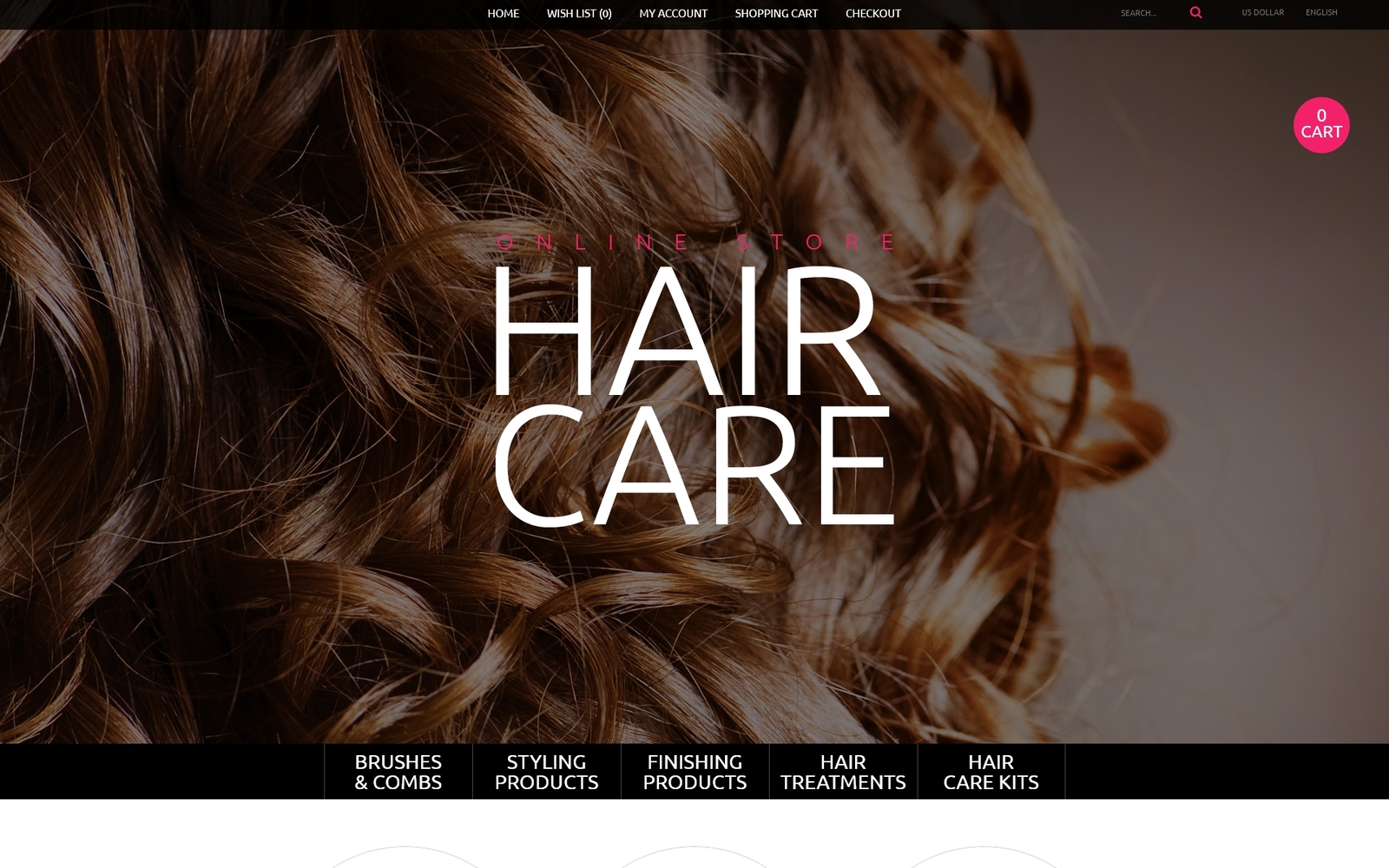 Шаблон OpenCart Hair Care 