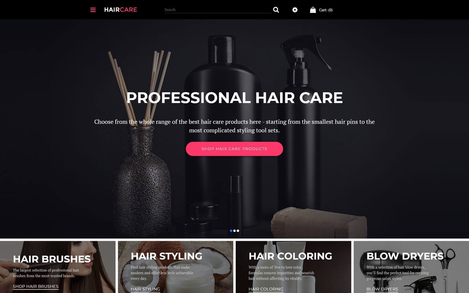 Шаблон OpenCart Hair Salon Responsive 
