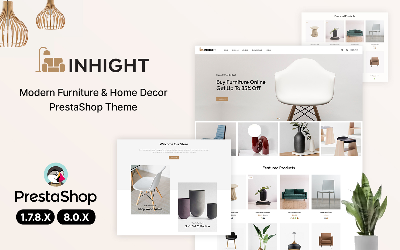 InHight - Home Decor and Furniture Тема PrestaShop