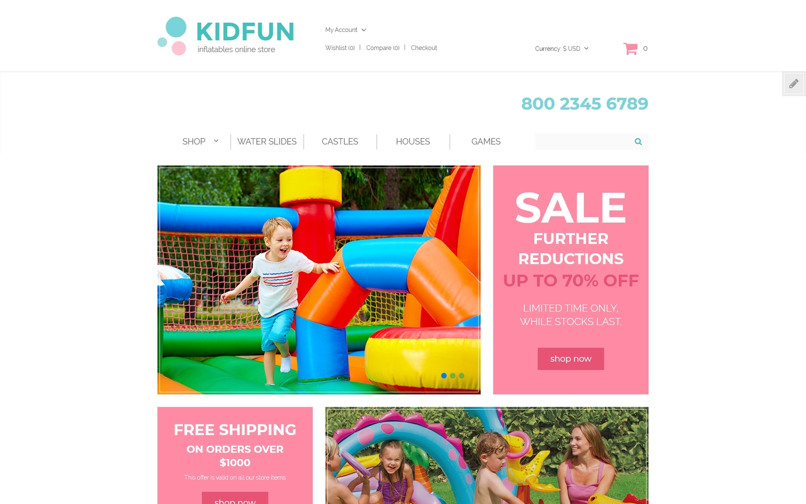 Шаблон OpenCart KidFun - Kids Toys & Games Store 