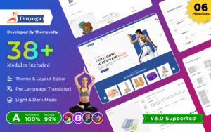 Om Yoga - Spa, Cosmatics Prestashop 8.0 Premium Responsive Theme Тема PrestaShop