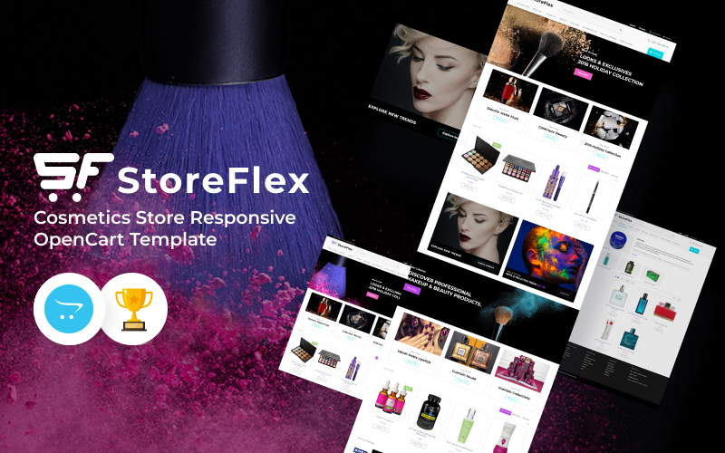 Шаблон OpenCart StoreFlex - Cosmetics Store Responsive 