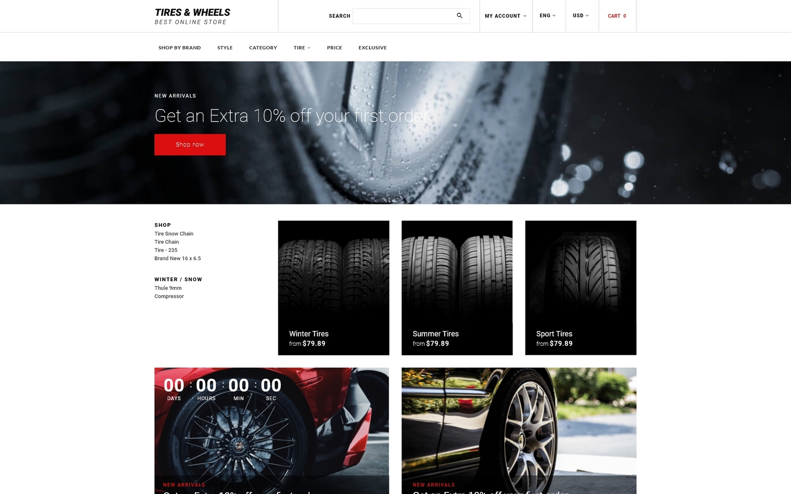 Tires & Wheels - Auto Parts Online Store 