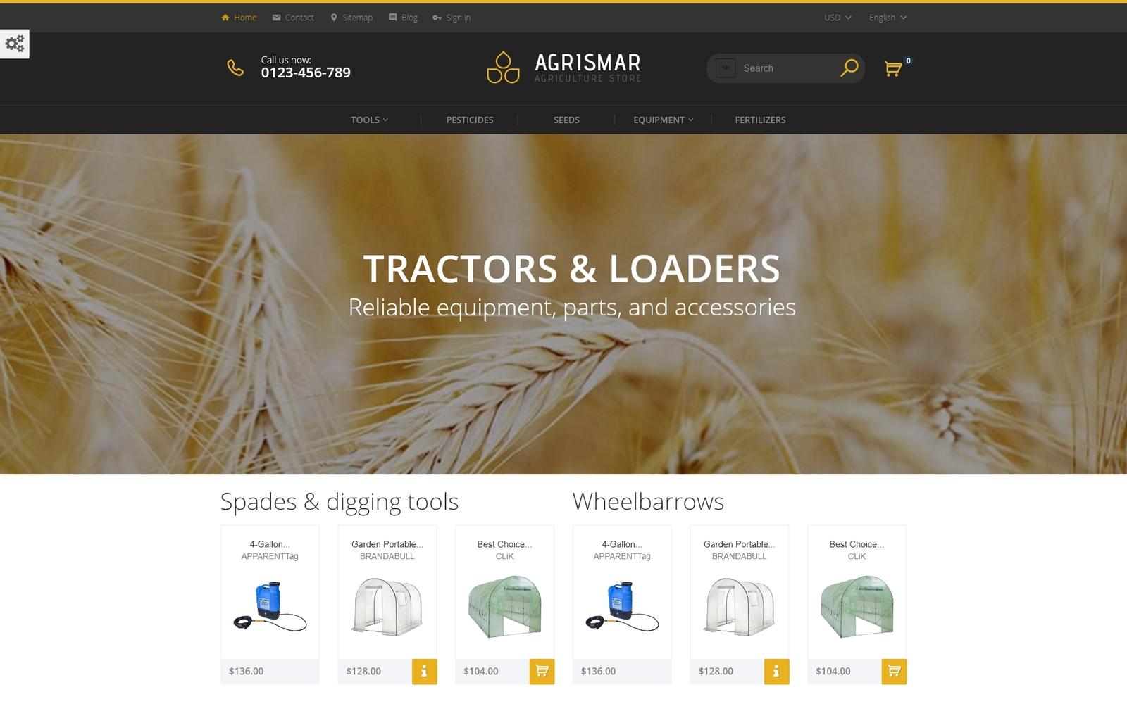 Agrismar - Agriculture Store Тема PrestaShop