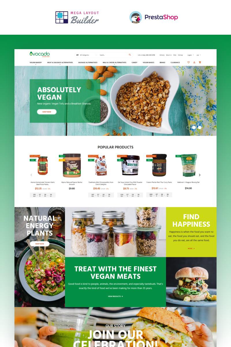 Avocado - Vegetarian Store Тема PrestaShop
