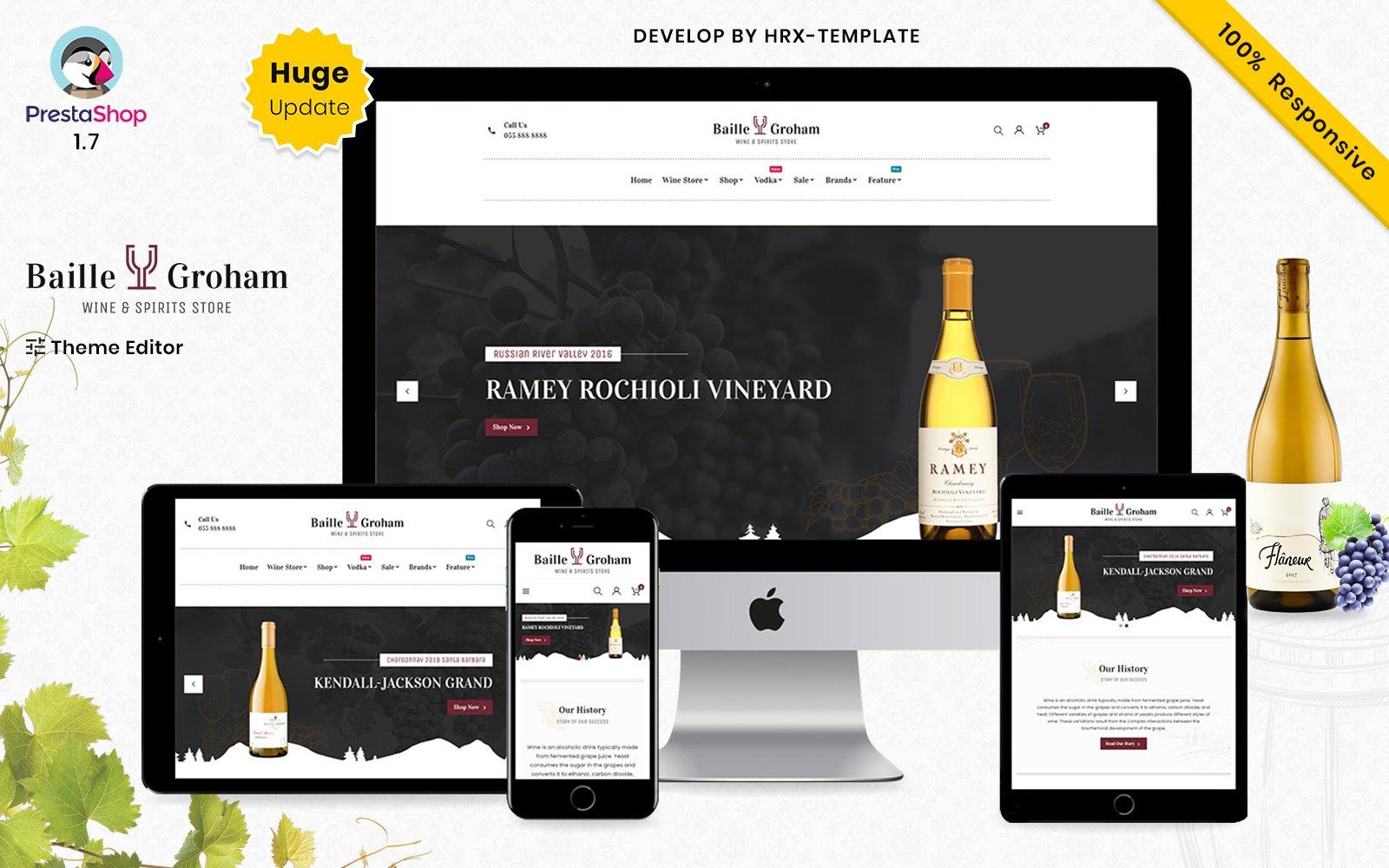 Baille Groham Wine - Vin Liquor–Alcohol Pretashop Responsive Theme Store Тема PrestaShop