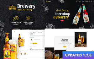 Brewery - Beer Bar, Drinks & Pub PrestaShop Responsive theme Тема PrestaShop