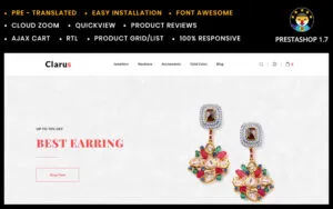 Clarus Jewelry Shop Prestashop Template PrestaShop Theme Clarus Jewelry Shop Prestashop Template PrestaShop Theme