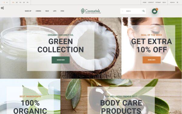 Cosmetek - Organic Cosmetics Store Тема PrestaShop