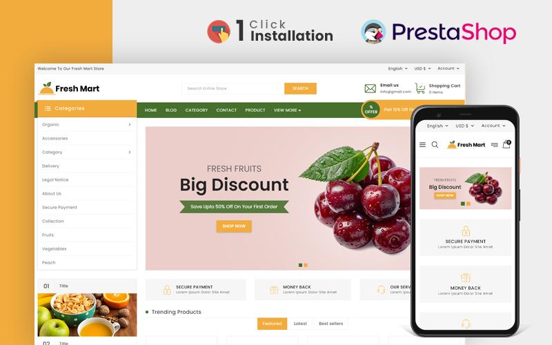 FreshMart Organic & Grocery Store Prestashop Theme Тема PrestaShop