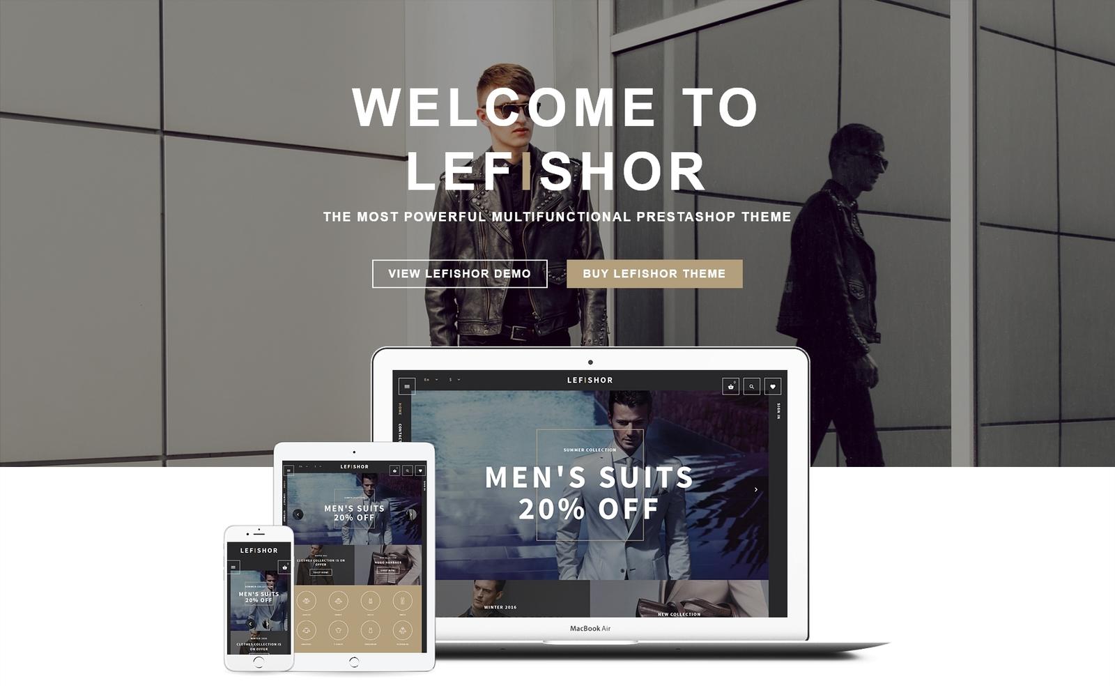 Lefishor - Men's Clothes Accessories Тема PrestaShop