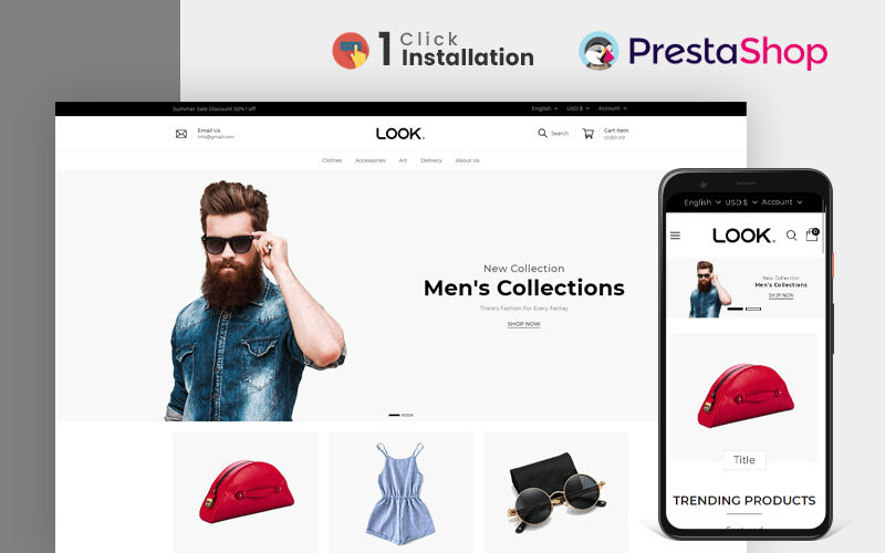 Look Fashion Store Тема PrestaShop