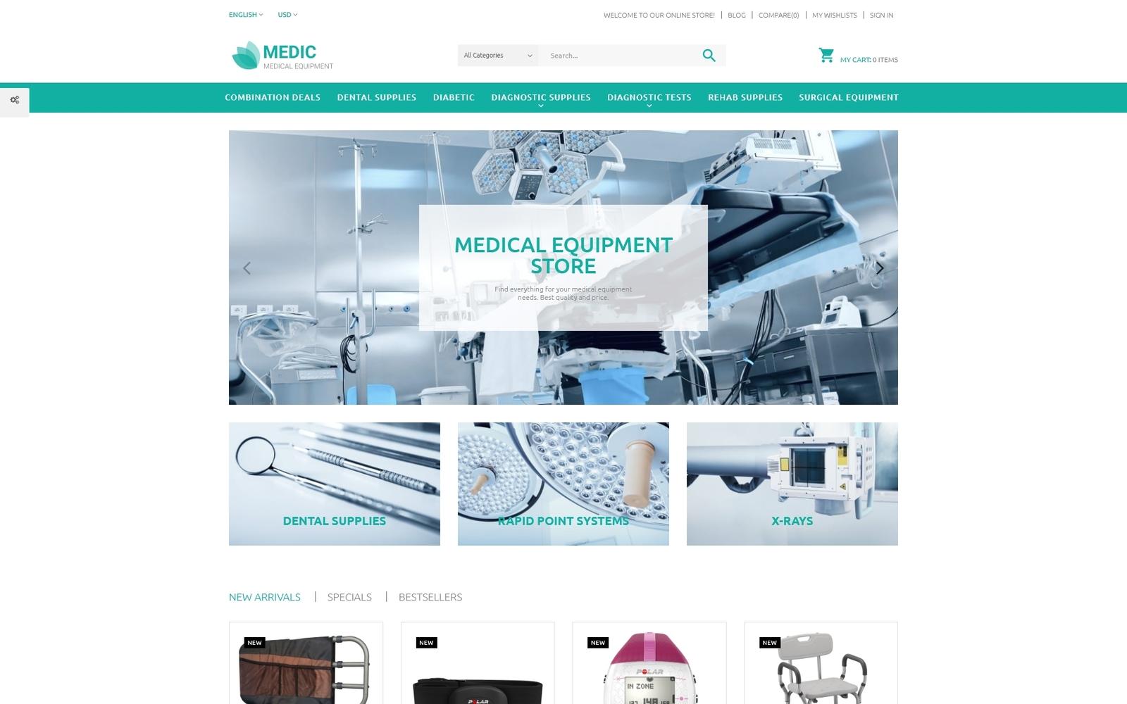 Medical Equipment Тема PrestaShop