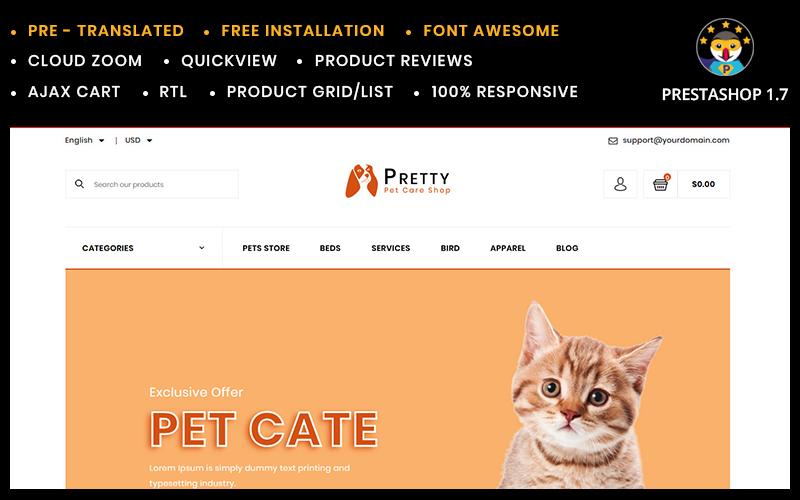 Pretty Pet store Template Тема PrestaShop