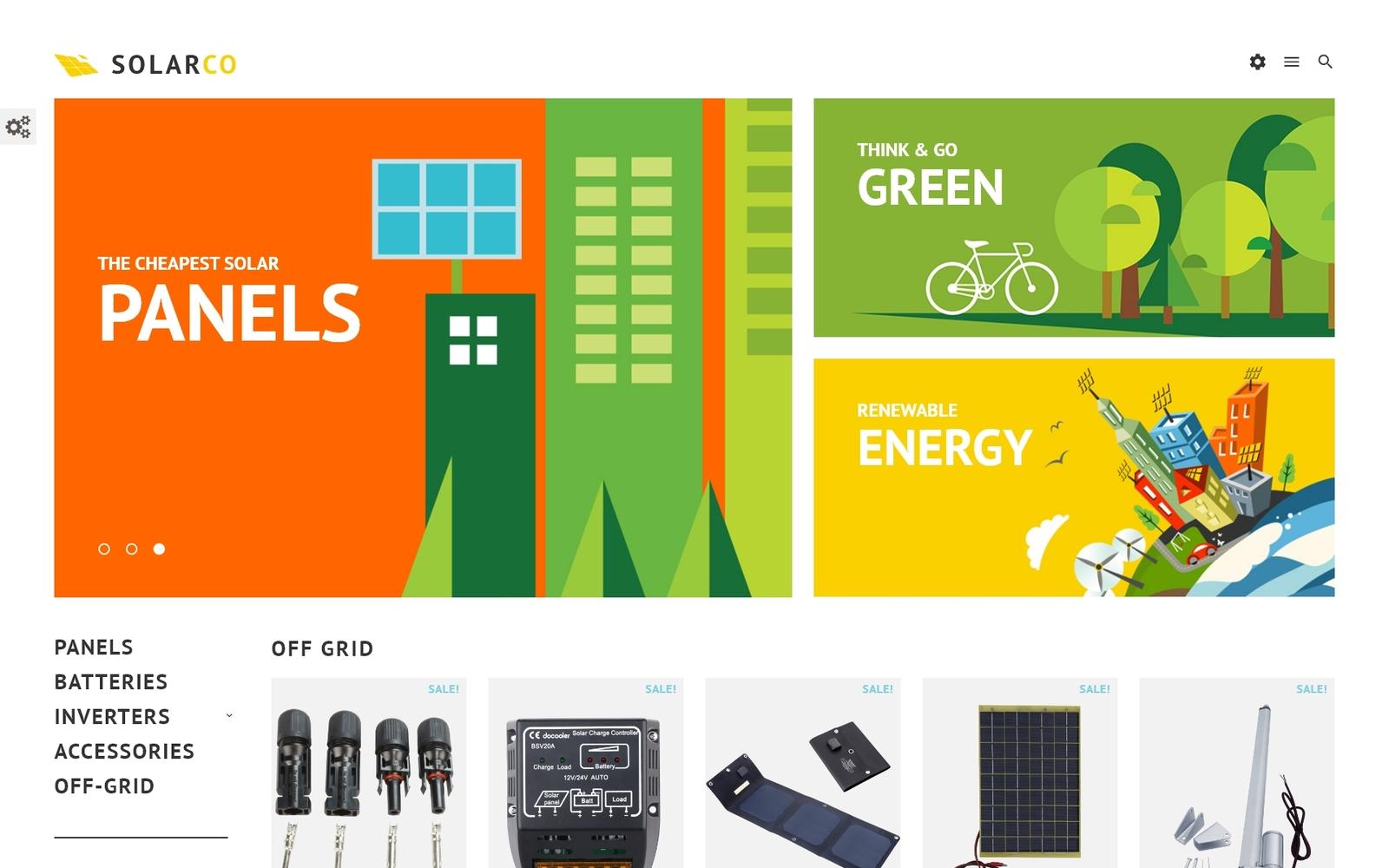SolarCo - Solar Batteries Accessories PrestaShop Theme SolarCo - Solar Batteries Accessories PrestaShop Theme