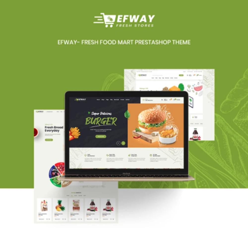 TM Efway - Organic Fresh Food Mart Тема PrestaShop