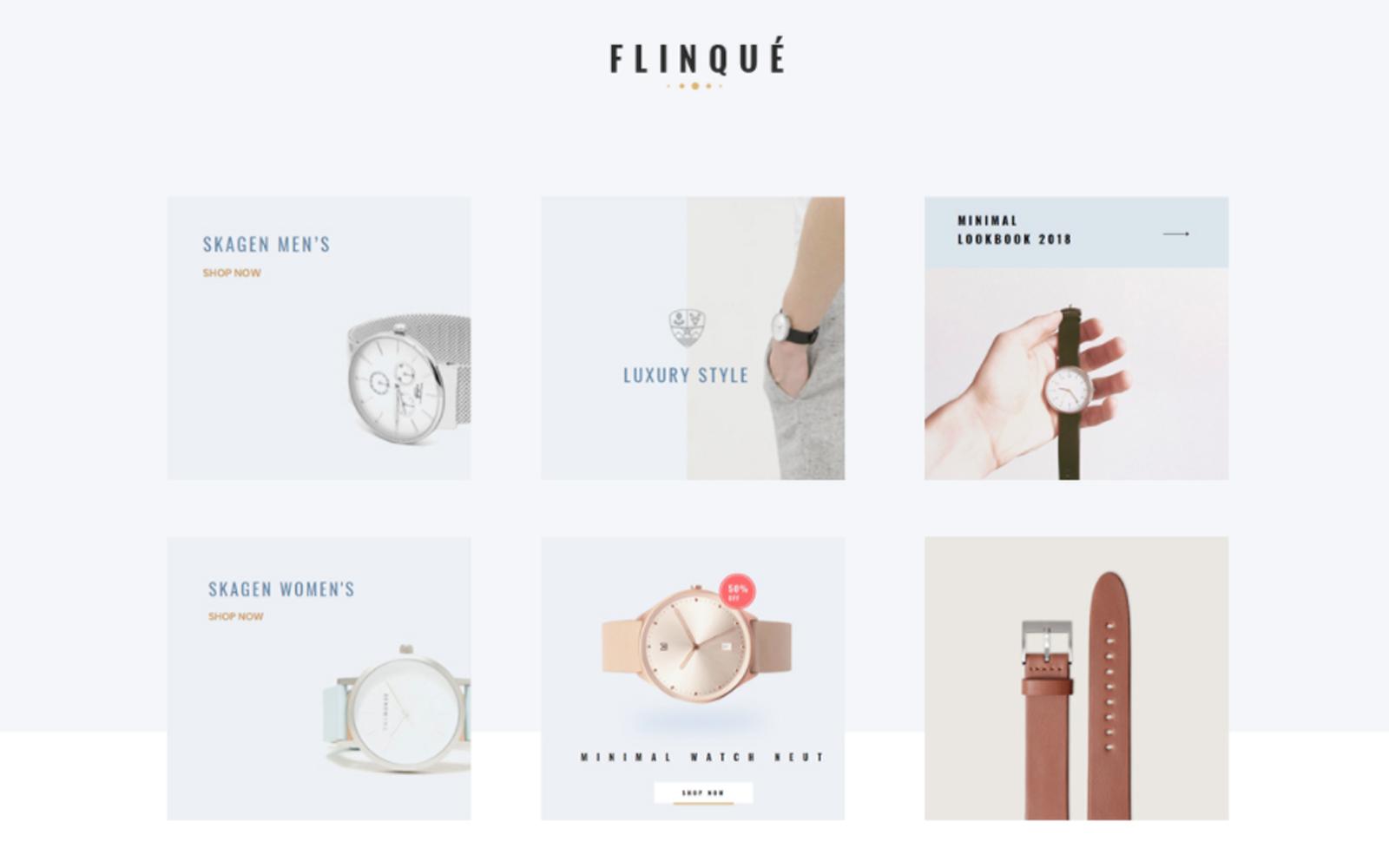TM Flinque - Hand Watch, Fashion and Accessories Тема PrestaShop