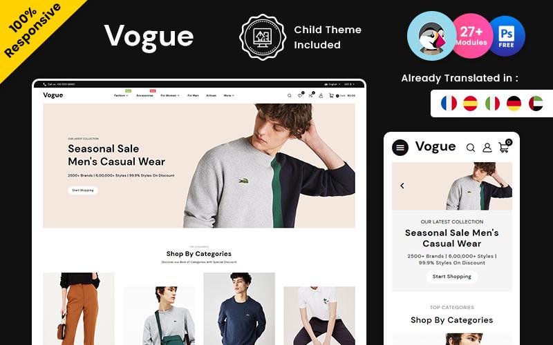 Vogue – Fashion and Beauty Care Multipurpose Prestashop Store Тема PrestaShop