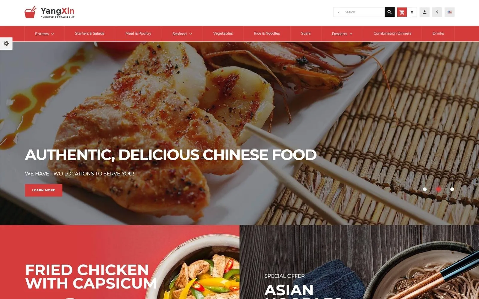 YangXin - Chinese Restaurant PrestaShop Theme YangXin - Chinese Restaurant PrestaShop Theme