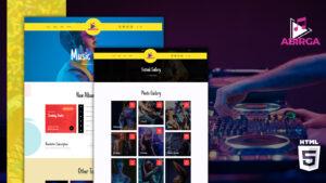 Abirga Music Dj Album Portfolio HTML5 Website Template