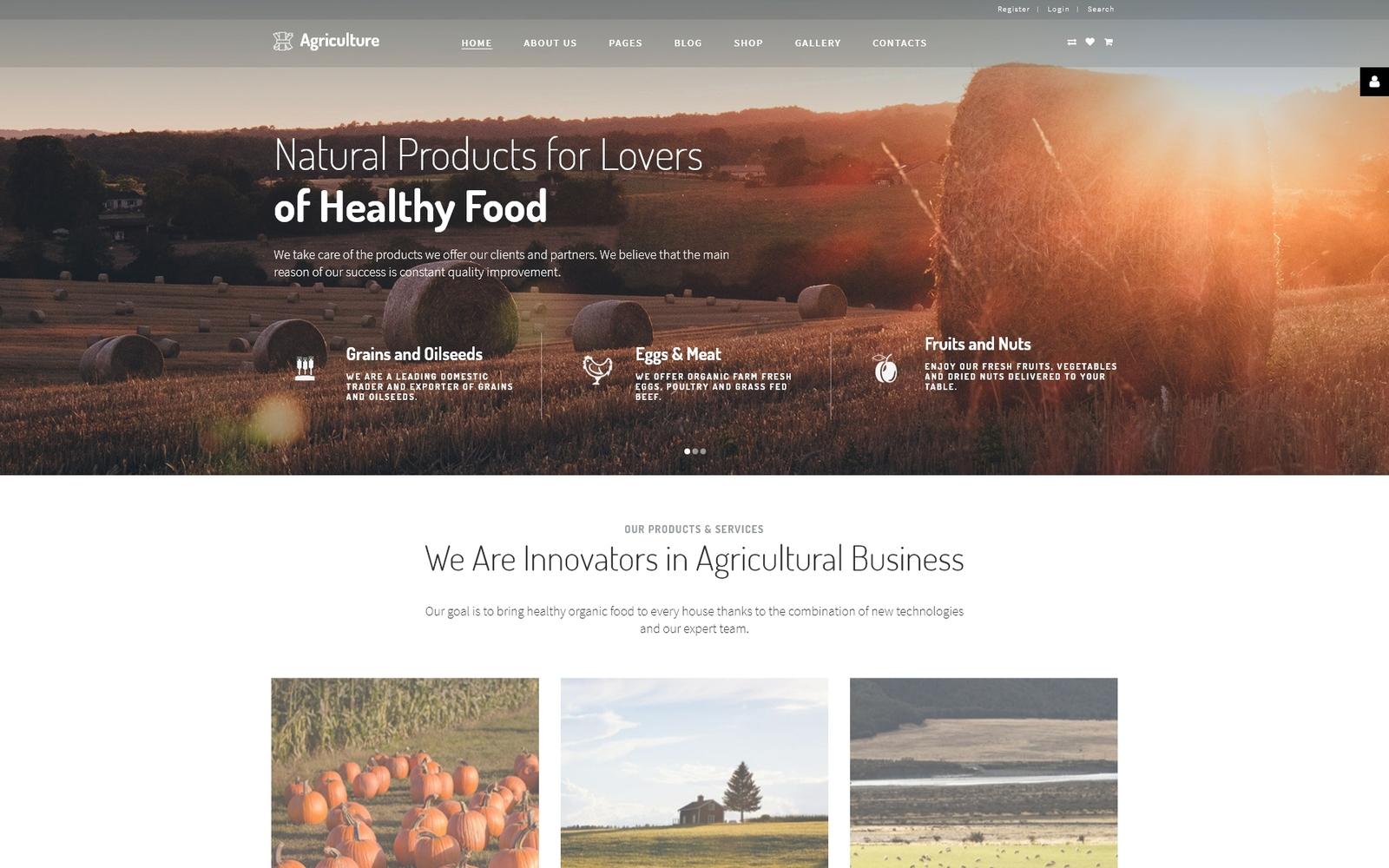 Шаблон Joomla Agriculture - Natural Farming Clean Joomla Template