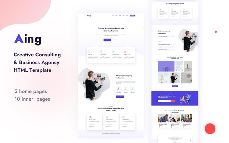Aing | Creative Consulting & Business Agency HTML Template Website Template