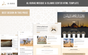 Al-Buraq – Mosque and Islamic Center HTML Template Website Template