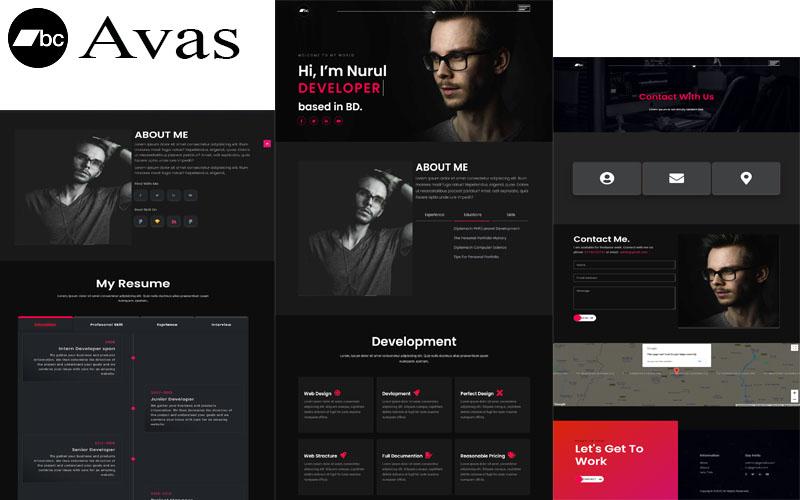 Avas Personal Portfolio HTML Template Website Template