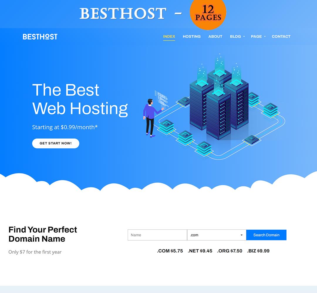 BestHost - Responsive Hosting HTML Template Website Template